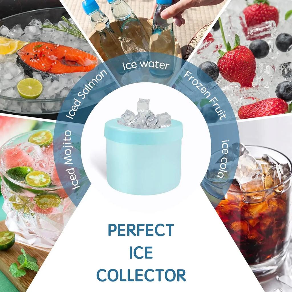 Ice Bucket Cup Mold Silicone Ice Cube Tray Food Grade Quickly Freeze Ice Cube Maker Ice Bucket Whiskey Maker Kitchen Accessorie