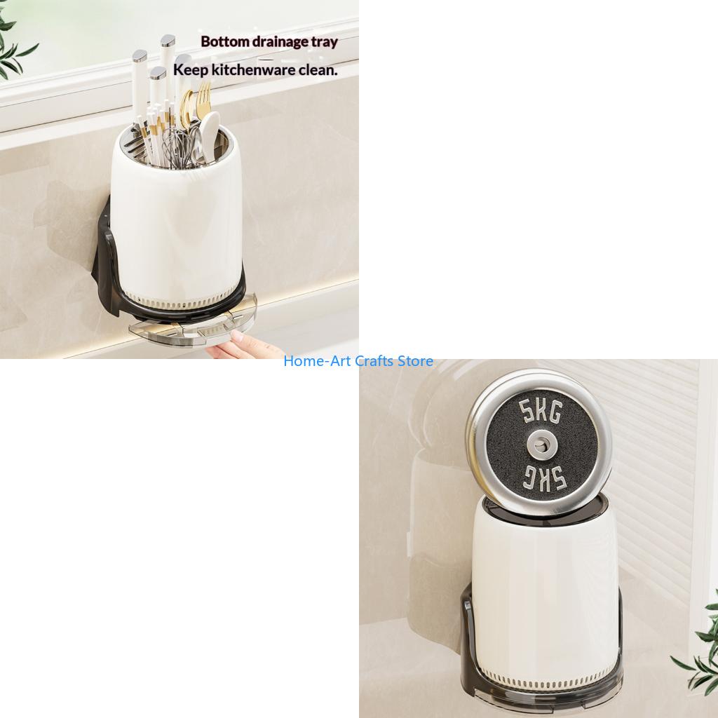

Y3NA 360 Rotating Wall Mounted Kitchen Utensil Holder for Family Safety Organization Rack for Spoons Spatulas Cutlery China Mainland