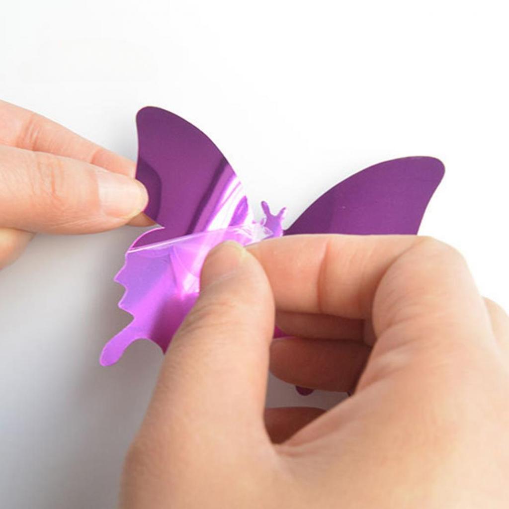 Wall Stickers Decal Butterflies 3D Mirror Home Decors KTY