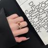 Elegant Retro Ruby Necklace, Luxury Ring & Versatile Studs: Women's Jewelry Set