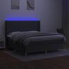 VidaXL Sommier à Lattes de Lit avec Matelas et LED, Lit Rembourré, Lit Double, Lit Adulte de Chambre à Coucher Intérieur, 3139046