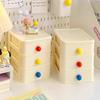 Desktop Storage Box Colorful Ball Home Office Storage Three Layers Drawer-style Storage Box Cosmetic Organizer Box