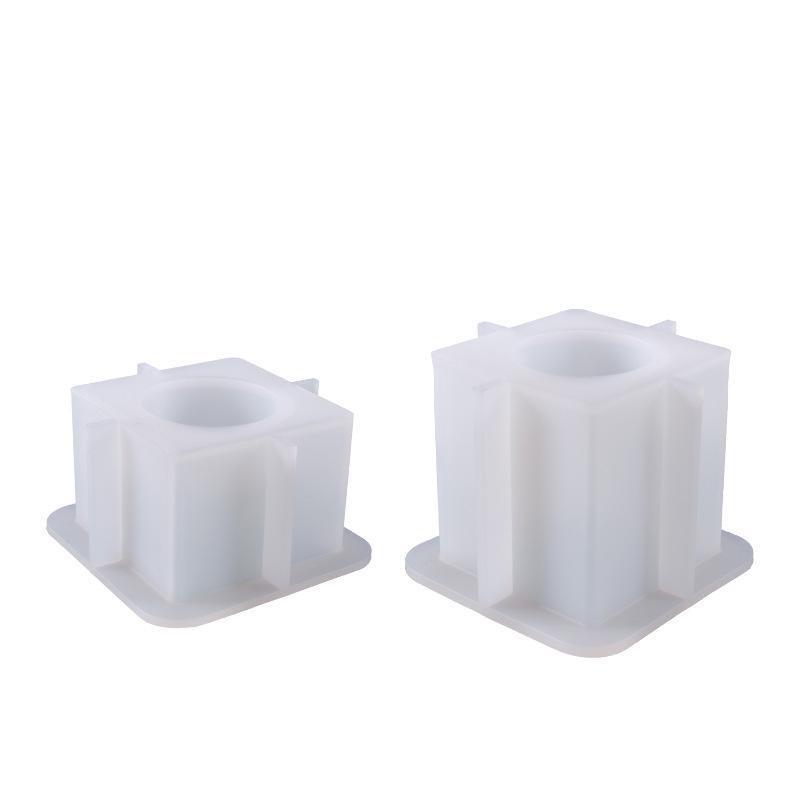 DIY křišťálová epoxidová pryskyřicová forma Forma na svíčku Čtvercový svícen Houpací stůl na šperky Silikonová forma
