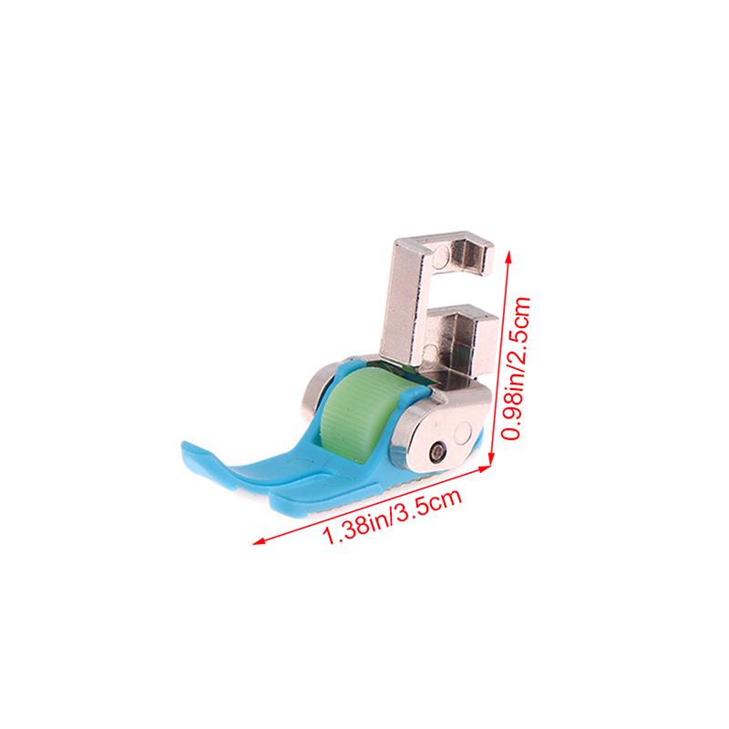 1Pc Non Stick Bottom Plastic Roller Presser Foot Straight Stitch For Household/Domestic Old Pedal Sewing Machine Gear Wheel Feet