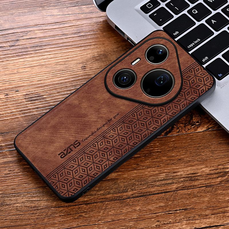 EUCAGR PU Leather Phone Case for Huawei Pura 90 Pro Max Shockproof Soft Protection Back Cover for Huawei Pura 90Pro Bumper Coque
