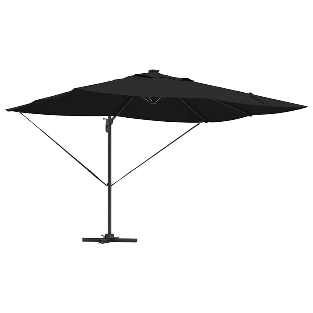 Cantilever Sun Umbrella Black 352 x 251 x 265 cm Polyester and Aluminum