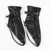 PU Leather Bondage Boot Covers Pointed Toe Leg Restraint BDSM Role Play Slave Boots Adjustable Buckle Strap Adult Sex Toy