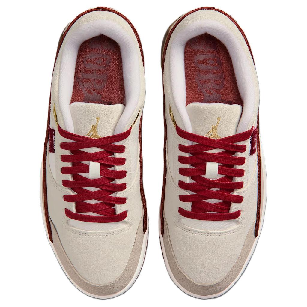 Jordan FLIGHT COURT Breathable Support Low Top Vintage Basketball Shoes Women's Beige Red IQ1107-171