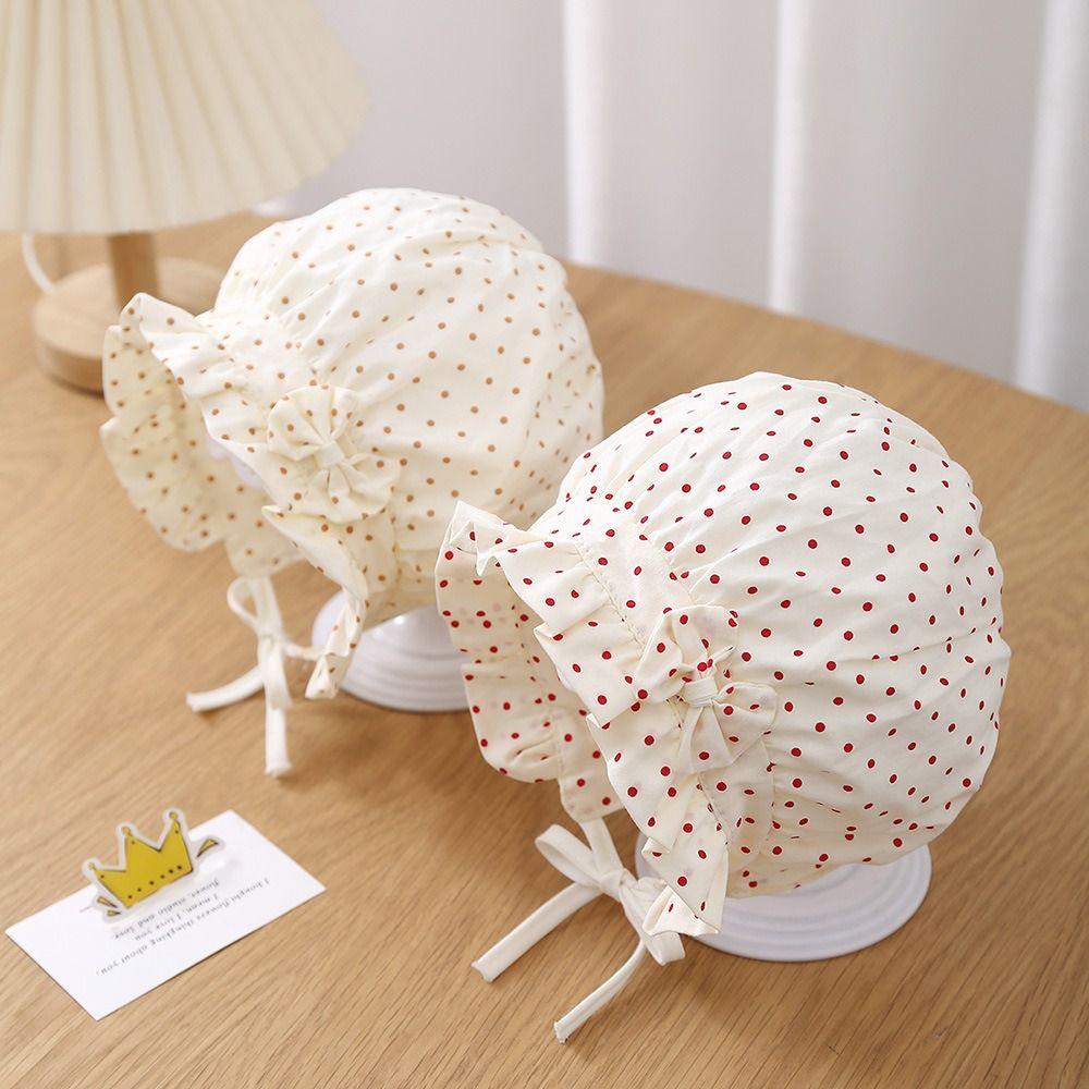 

Polka Dot Newborn Bonnets Cotton Fisherman Hat 2025 Baby Sun Hat Spring Autumn рожевий