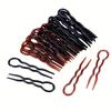 3-piece collection of French hair claws, U-style hair clips, and hair accessories for women