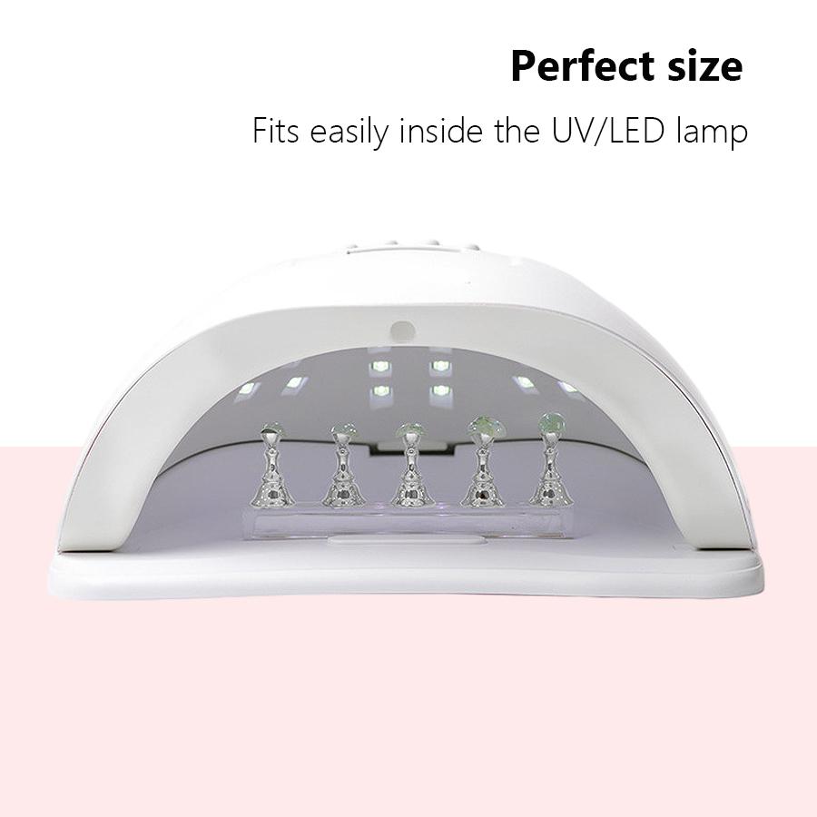 10Pcs Plastic Nail Tips Holder Nail Stand Chess Shaped DIY Magnetic Training Practice Display Manicure Tool