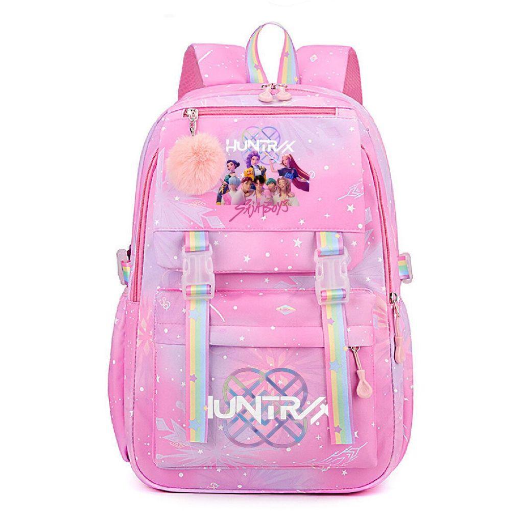 Kids Girls Kpop Rumi Mira Zoey Super Star Singers Printed Backpack Student School Bag