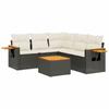 VidaXL Garden Lounge Set with Cushions 6 Pcs, Patio Sofas, Patio Furniture Set, Outdoor Furniture, Black 3259207