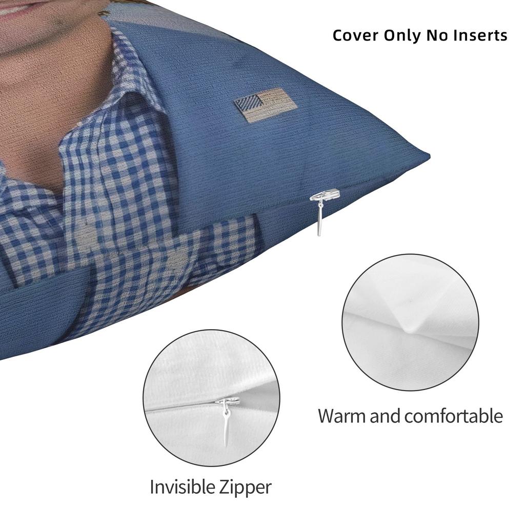 Laugh Charlie Kirk Pillow Case Retro Trendy Pillow Cover Soft Pillowcases For Living Room Bed Chair
