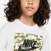Nike Sportswear Letter Print Crew Neck Casual Short Sleeve T-Shirt Kids Tops White DR9728-100