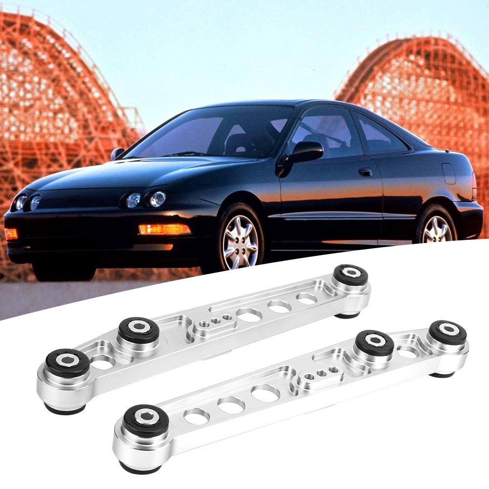 Rear Lower Control Arms Subframe Brace Kit for Honda Civic 92-95 (Silver)