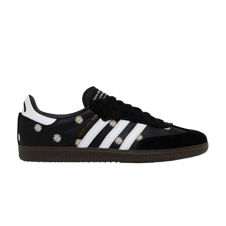 Atmos X FACE X Adidas Samba OG Embroidered Daisies Unisex Sneakers Black Core-Black Footwear-White H03848