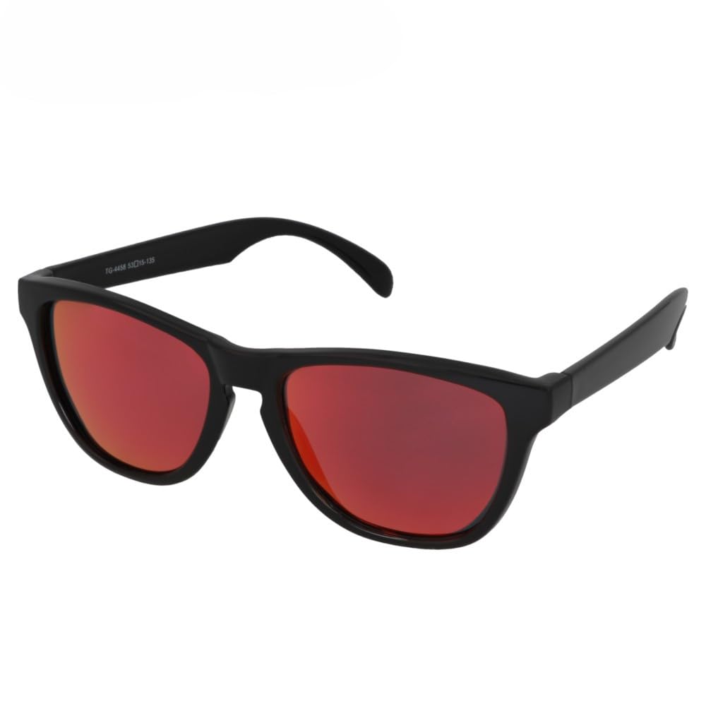 TAKAMIYA H.B concept polarized sunglasses, Wellington style, grayred mirror lenses
