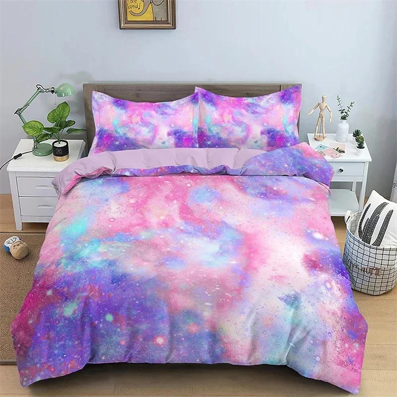 3D Printing Beding Set High-End Premium Soft Duvet Cover With Pilowcase Comfortable Quilt Cover Quen King Beding Stary Sky Patern Warm Comforter Cover