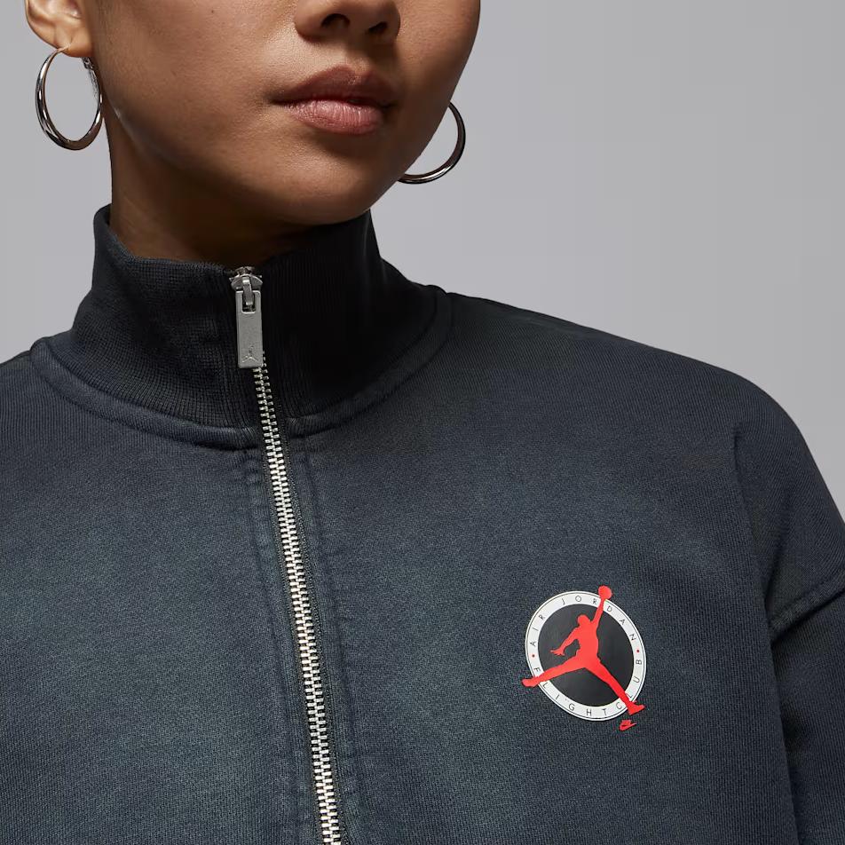 Jordan Sweatshirts Women's Black Stand Collar Moderate IO9532-010