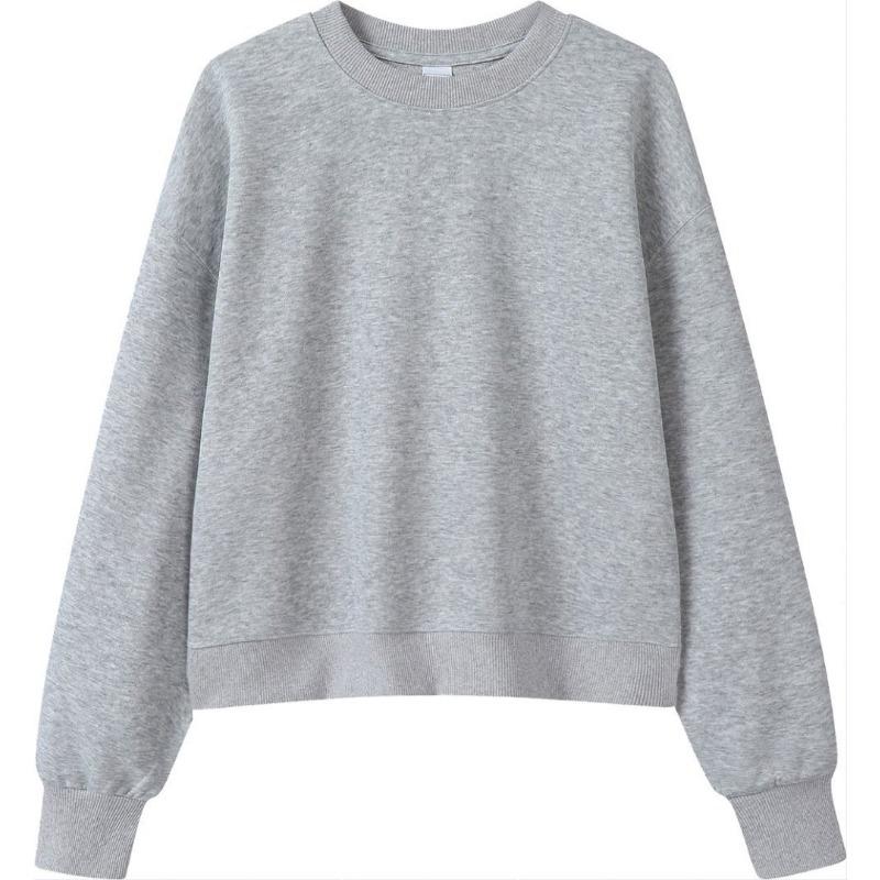 

Women s gram pure cotton composite short hooded sweater autumn and winter shoulder pullover sweater jacket women 3XL