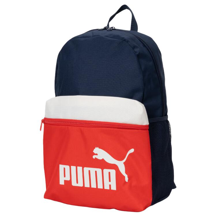 New PUMA Fabric Backpack Mini Unisex Marine Blue & Red & White 090468-10