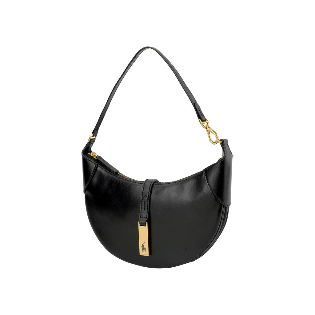 Polo Ralph Lauren Adjustable Strap Dumpling Bag Mini Women Handbags Black 428871248002BLACK