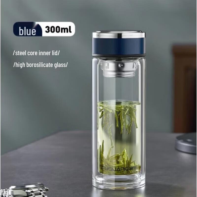FUGUANG Double-Layer Heat-Resistant Glass Mug