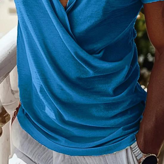 Herren T-Shirt V-Ausschnitt Kurzarm Casual Tops Loose Fit Einfarbig Atmungsaktives Gewebe Pullover Tops Home Gym Street Wear