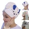 Mikrofaser Haarwickel Damen Koala Haartrockentuch mit Knopf Saugfähig Schnelltrocknend Haarhandtuch Turban Reduziert Frizz für Bad Dusche Spa