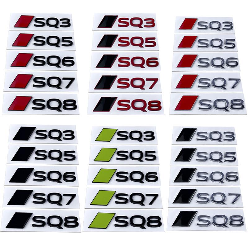 for 3R New Accessories Letter Trunk Metal Car Emblem Stickers SQ3 SQ5 SQ6 SQ7 SQ8 Rear Badge Body Side Decal Decoration 5T ol87