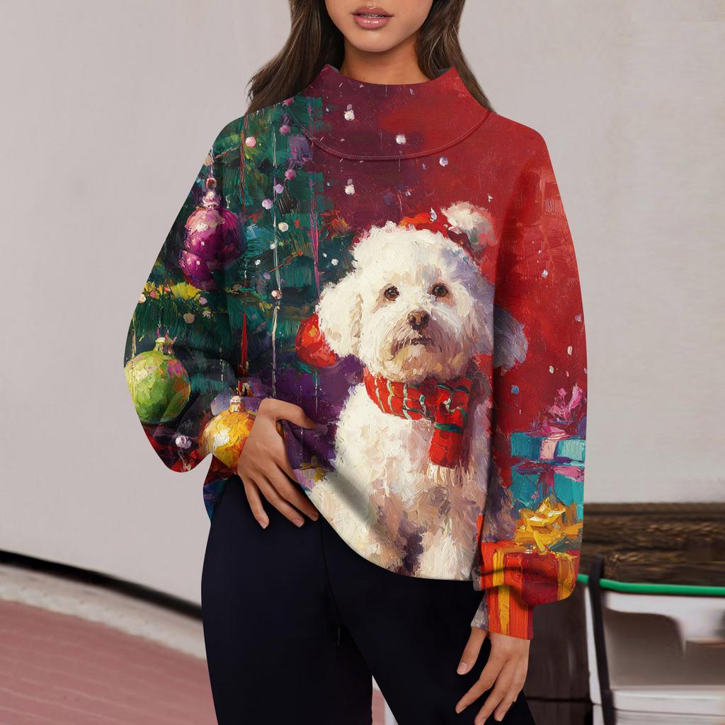 Women's Sweatshirt Sports Flannel Sweatshirt Long Sleeve Top Casual V-Neck Sweatshirt