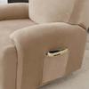 Cover For Relax Armchair With Extendable Footrest (4 Parts), Velvet, Beige, Cappuccino
