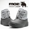 Mozu Bean Short Snow 5684 Boots, Men's Boots, Waterproof, Non-Slip, Water-Repellent, Fleece-Lined, Gray, (5684,GRY,LLL)