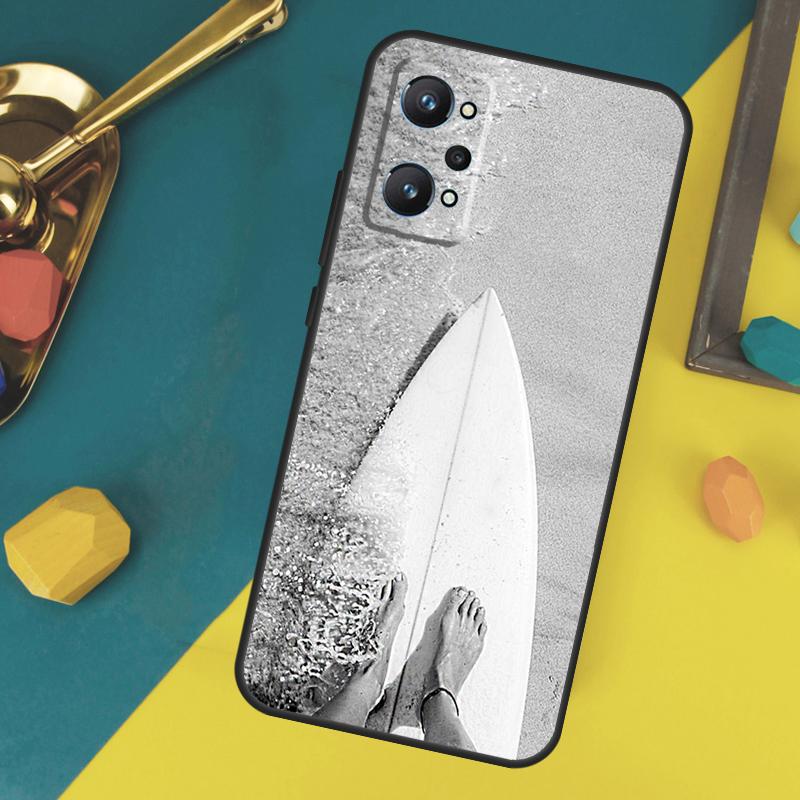 Surf Surfboard Case For Realme C67 C75 C61 C55 C53 C51 C21Y C25S 10 11 12 13 14 Pro Plus GT 6T 6 5 GT7 Pro