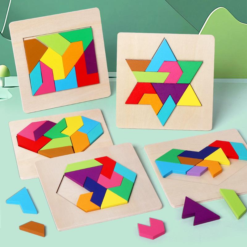 Montessori Pädagogische Geometrische Form Puzzles für Kleinkinder