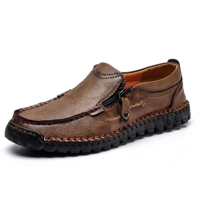 Ręcznie robione męskie buty casualowe z zamszu, wygodne i oddychające mokasyny, męskie buty biznesowe płaskie, buty do jazdy