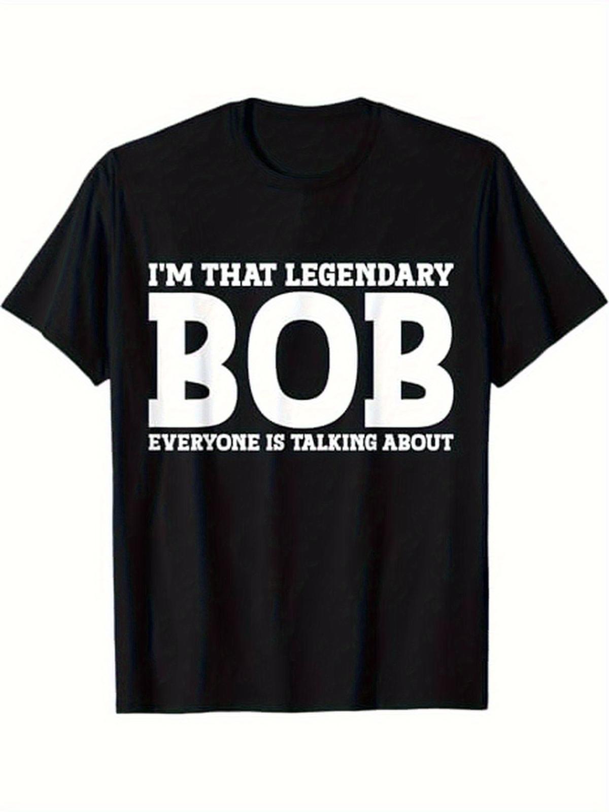 Bob Personal Name First Name Funny Bob T-Shirt, 100% Cotton, Halloween Than S