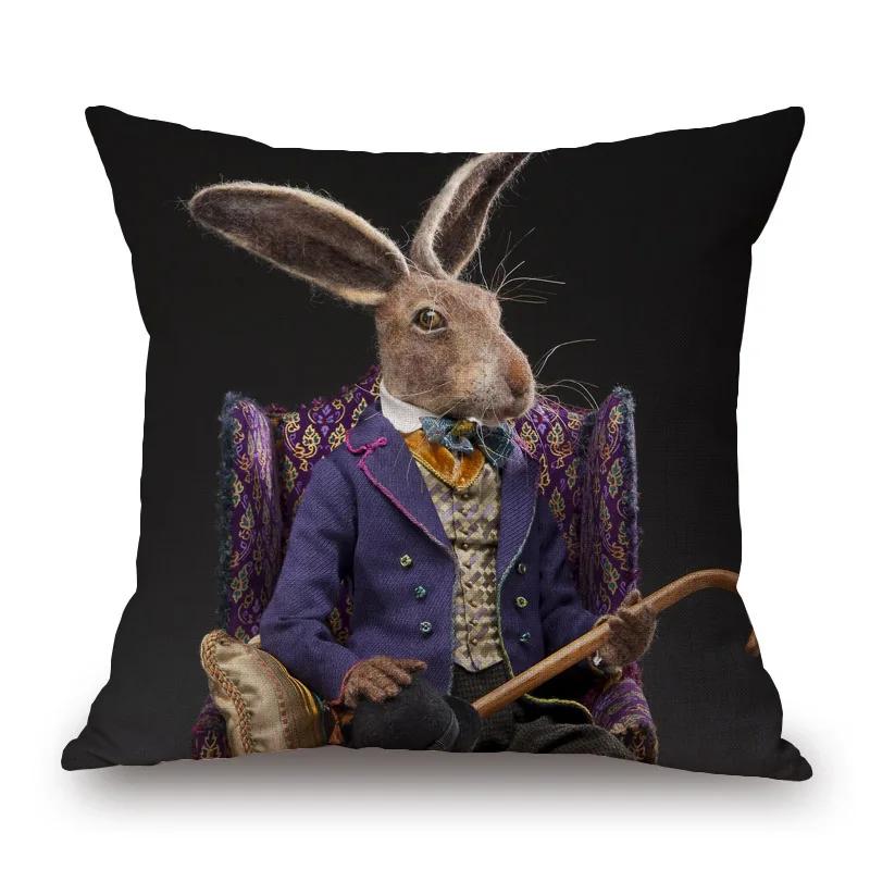 Home Decoration Sheep Rabbit Dog Cushion Cover Cute Animal Pillowcase Cartoon Sofa