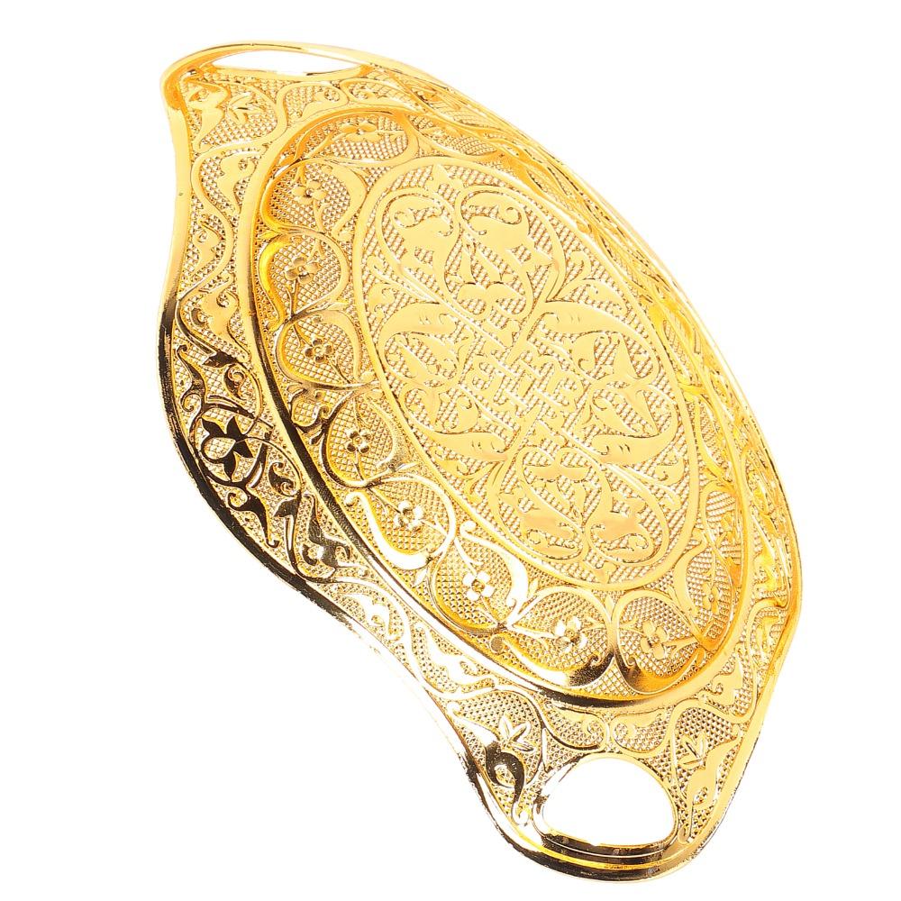 Oval Shape Fruit Tray Gold Decorative Tray Elegant Jewelry Organizer Tray Kitchen Counter