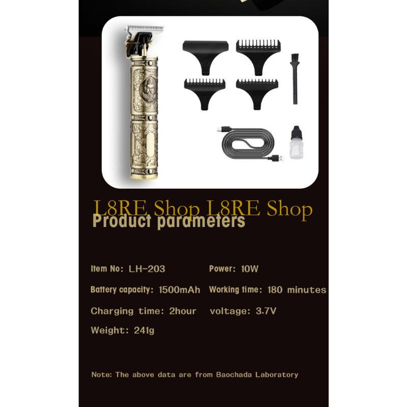 

L8RE T-type Barber Scissors Professional Barber and Beard Trimmer Cordless Barber Scissors for Haircuts Men s Gift China Mainland