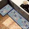 Kitchen Floor Mat Set Non-Slip Absorbent Diatomaceous Mud Rug Bohemian Style Dining Bathroom