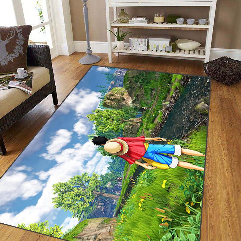 Japanese Anime Carpet for Living Room,Soft Flannel Rug for Bedroom ,Anti-Slip  BATHROOM Mat,  Baby Play Mat,large Aircraft Rug