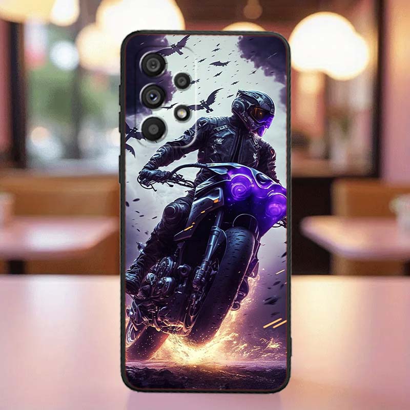Model Rider Cool For Samsung A41 A35 A34 A33 A32 A25 A24 A23 A21s A06 A05 A04 A03 Note 10 20 Ultra 5G Black Case