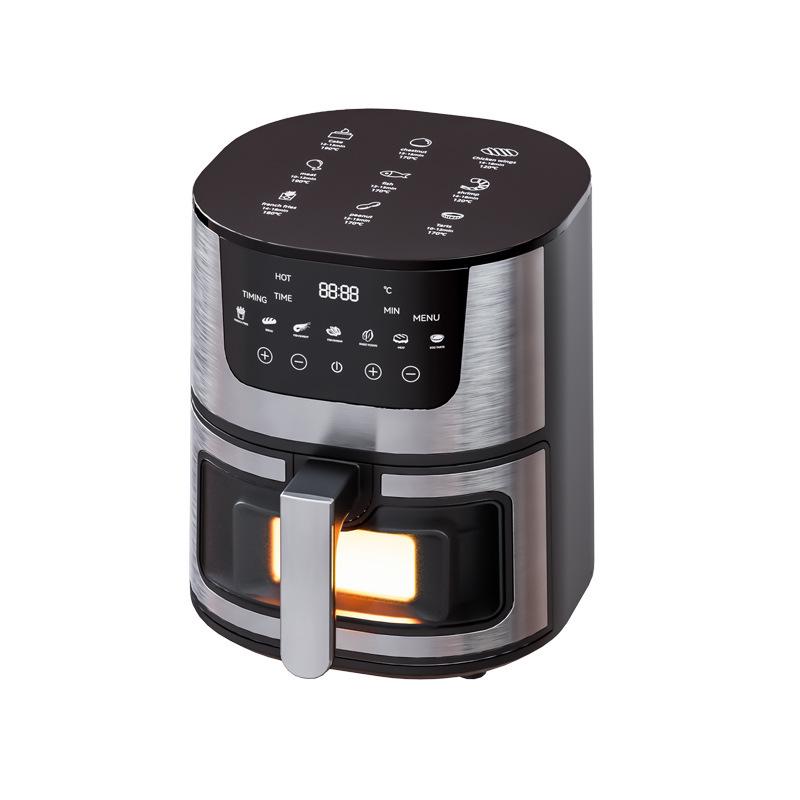 7L Smart Visual Air Fryer, Touch Control, Non-Stick Liner, Oven-Compatible, 110V/220V.