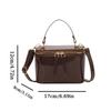 Fashionable Retro Women Shoulder Bags Solid Color PU Strap Large Capacity Internal Pocket Waterproof Shoulder Bag for Daily Use