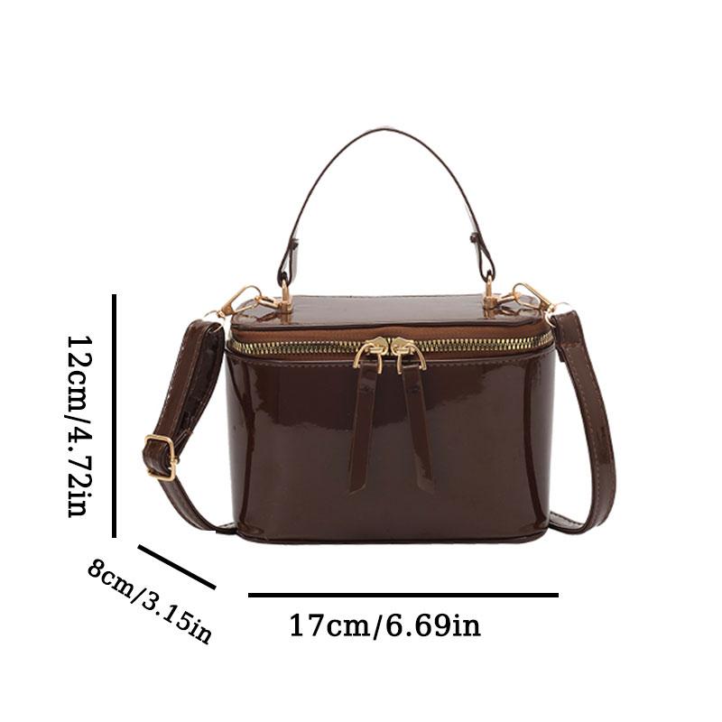 Fashionable Retro Women Shoulder Bags Solid Color PU Strap Large Capacity Internal Pocket Waterproof Shoulder Bag for Daily Use