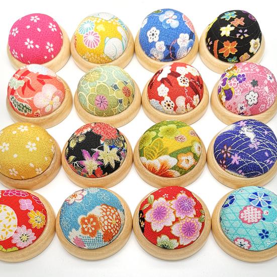 Wooden Bottom Base Needle Pin Cushion Pillow Sewing Craft Stitch DIY Holder Tool