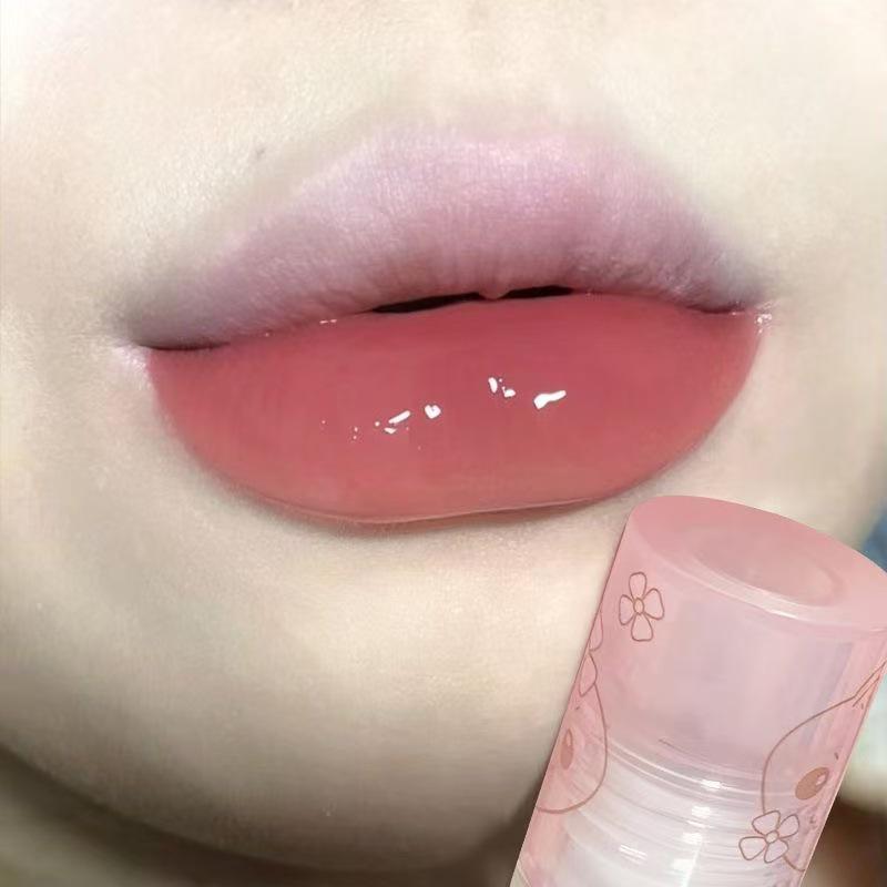 Original Pota Powder Lip Glaze: White Peach Rose, Moisturizing, No-Fade, Clear Brew Finish