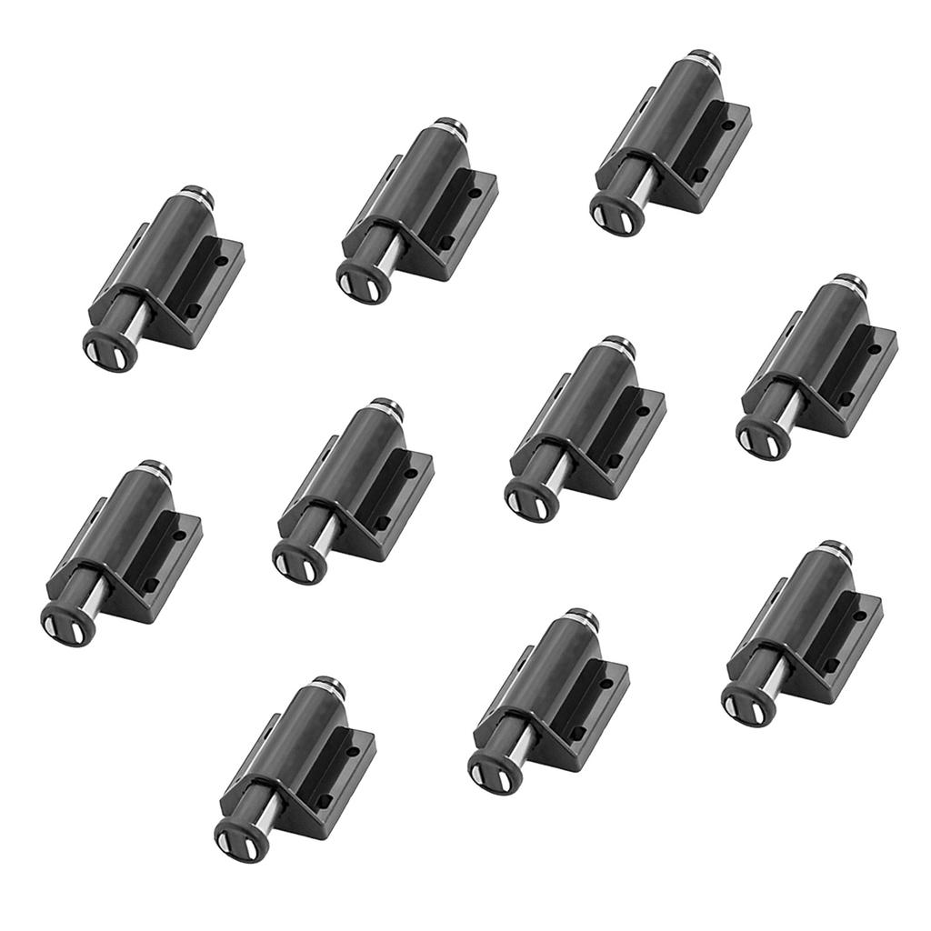 Balení 10 kusů západky dveří s otevíráním stiskem, magnetická západka pro vylepšení dvířek skříněk pro kuchyň, koupelnu, kancelářský nábytek